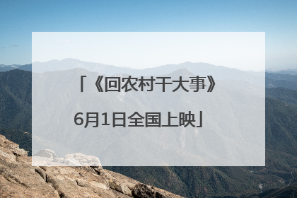 《回农村干大事》6月1日全国上映