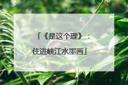 《是这个理》：住进峡江水墨画