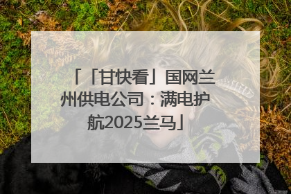 「甘快看」国网兰州供电公司：满电护航2025兰马