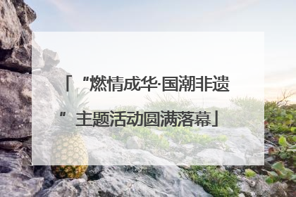 “燃情成华·国潮非遗”主题活动圆满落幕