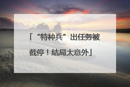 “特种兵”出任务被截停！结局太意外