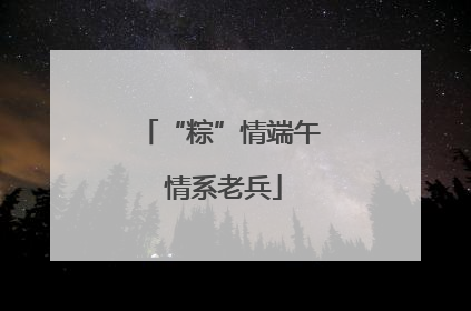 “粽”情端午 情系老兵