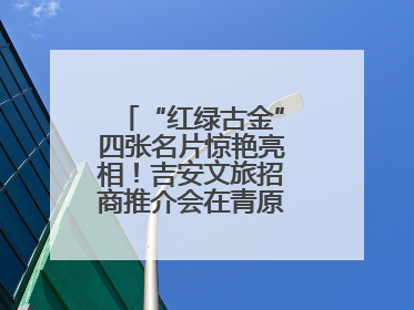 “红绿古金”四张名片惊艳亮相！吉安文旅招商推介会在青原区举行(图)