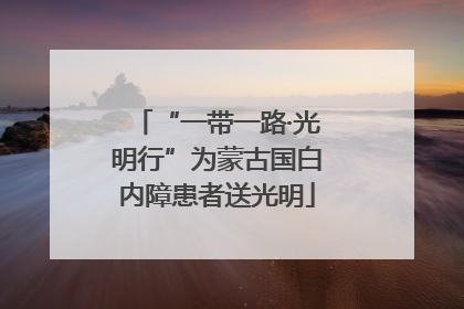 “一带一路·光明行”为蒙古国白内障患者送光明