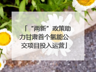 “两新”政策助力甘肃首个氢能公交项目投入运营