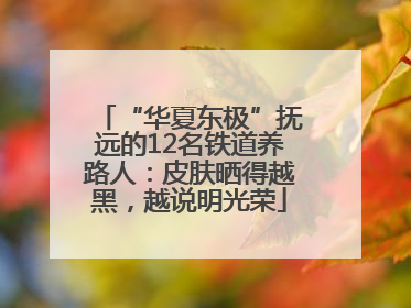“华夏东极”抚远的12名铁道养路人：皮肤晒得越黑，越说明光荣