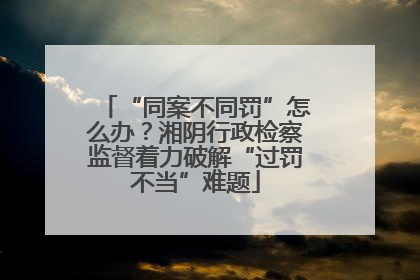 “同案不同罚”怎么办？湘阴行政检察监督着力破解“过罚不当”难题
