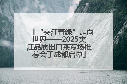 “夹江青绿”走向世界——2025夹江品质出口茶专场推荐会于成都启幕