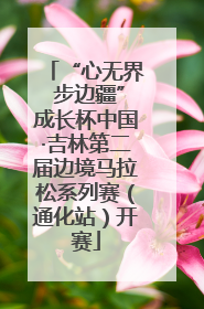 “心无界 步边疆”成长杯中国·吉林第二届边境马拉松系列赛（通化站）开赛
