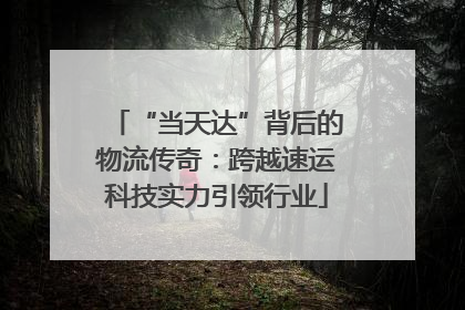 “当天达”背后的物流传奇：跨越速运科技实力引领行业