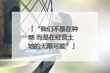“我们不是在种地 而是在经营土地的无限可能”