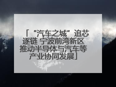 “汽车之城”追芯逐链 宁波前湾新区推动半导体与汽车等产业协同发展