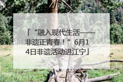 “融入现代生活——非遗正青春！”6月14日非遗活动进江宁
