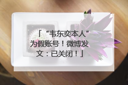 “韦东奕本人”为假账号！微博发文：已关闭！