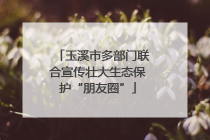 玉溪市多部门联合宣传壮大生态保护“朋友圈”