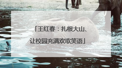 王红春：扎根大山、让校园充满欢歌笑语