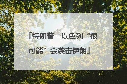 特朗普：以色列“很可能”会袭击伊朗
