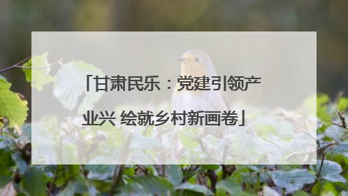 甘肃民乐：党建引领产业兴 绘就乡村新画卷