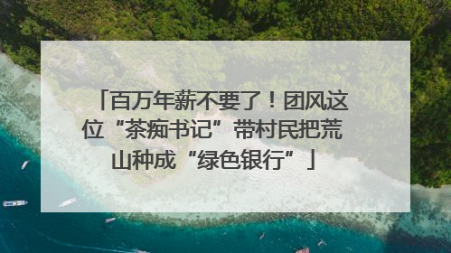 百万年薪不要了！团风这位“茶痴书记”带村民把荒山种成“绿色银行”
