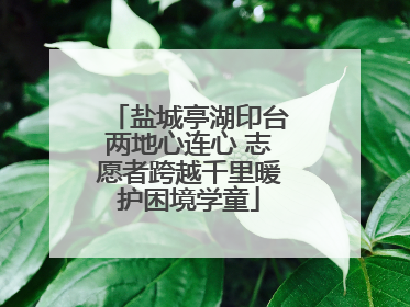 盐城亭湖印台两地心连心 志愿者跨越千里暖护困境学童