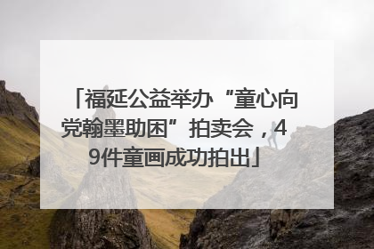 福延公益举办“童心向党翰墨助困”拍卖会，49件童画成功拍出