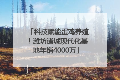 科技赋能蛋鸡养殖！潍坊诸城现代化基地年销4000万