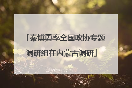 秦博勇率全国政协专题调研组在内蒙古调研