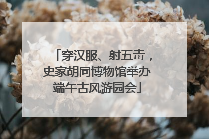 穿汉服、射五毒，史家胡同博物馆举办端午古风游园会