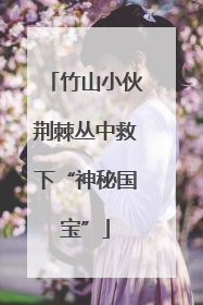 竹山小伙荆棘丛中救下“神秘国宝”