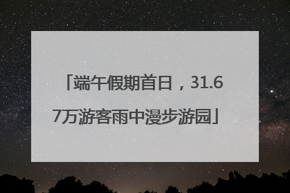 端午假期首日，31.67万游客雨中漫步游园