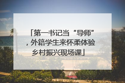 第一书记当“导师”，外籍学生来怀柔体验乡村振兴现场课
