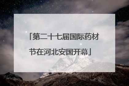 第二十七届国际药材节在河北安国开幕