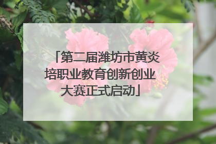 第二届潍坊市黄炎培职业教育创新创业大赛正式启动