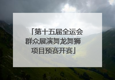 第十五届全运会群众展演舞龙舞狮项目预赛开赛