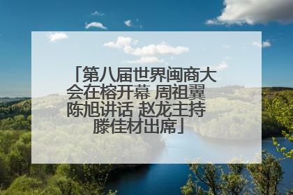 第八届世界闽商大会在榕开幕 周祖翼陈旭讲话 赵龙主持 滕佳材出席