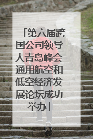 第六届跨国公司领导人青岛峰会通用航空和低空经济发展论坛成功举办