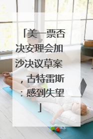 美一票否决安理会加沙决议草案，古特雷斯：感到失望