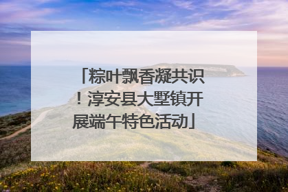 粽叶飘香凝共识！淳安县大墅镇开展端午特色活动