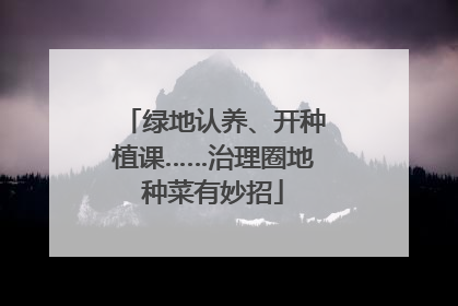 绿地认养、开种植课……治理圈地种菜有妙招