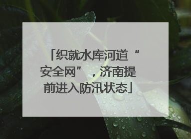 织就水库河道“安全网”，济南提前进入防汛状态