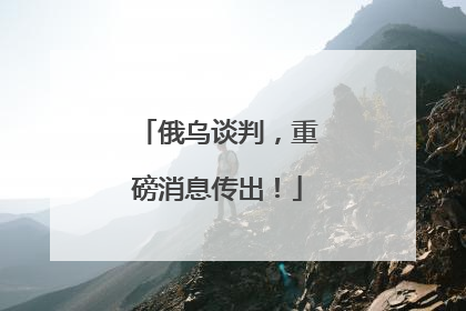 俄乌谈判，重磅消息传出！
