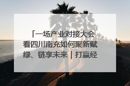 一场产业对接大会 看四川南充如何聚新赋绿、链享未来｜打赢经济发展翻身仗