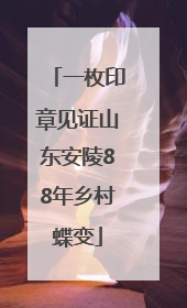 一枚印章见证山东安陵88年乡村蝶变
