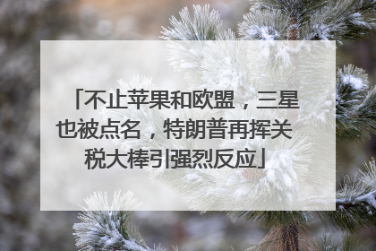不止苹果和欧盟，三星也被点名，特朗普再挥关税大棒引强烈反应
