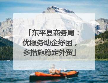 东平县商务局：优服务助企纾困，多措施稳定外贸