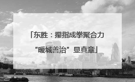 东胜：攥指成拳聚合力 “暖城善治”显真章