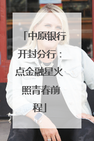 中原银行开封分行：点金融星火 照青春前程