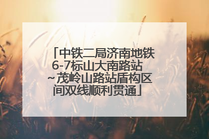 中铁二局济南地铁6-7标山大南路站～茂岭山路站盾构区间双线顺利贯通