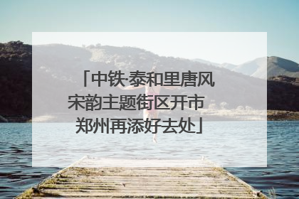 中铁·泰和里唐风宋韵主题街区开市 郑州再添好去处