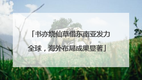 书亦烧仙草借东南亚发力全球，海外布局成果显著